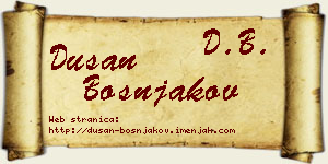 Dušan Bošnjakov vizit kartica